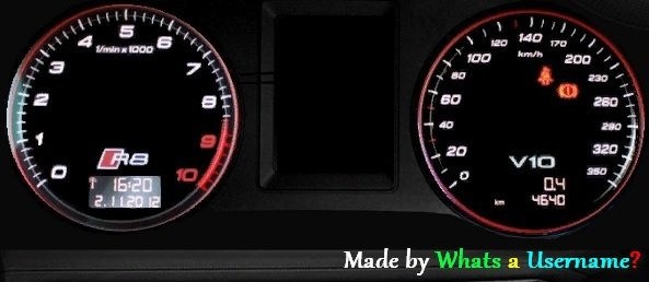Audi R8 Speedometer and Rev Counter for Obey F9